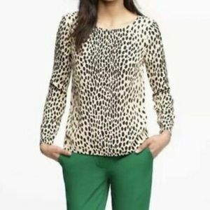 J. Crew Wildcat Leopard Blouse